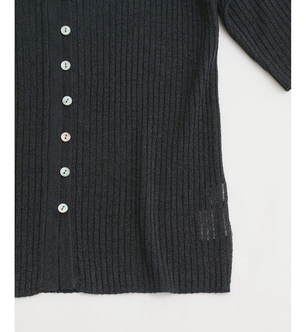 VIS「半袖サマーニットポロカーディガン」|ニット・セーター|