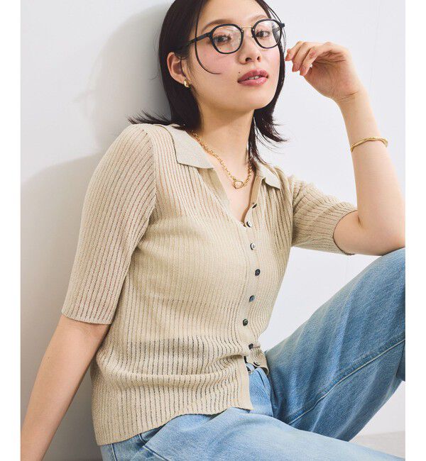 VIS「半袖サマーニットポロカーディガン」|ニット・セーター|キナリ(16)