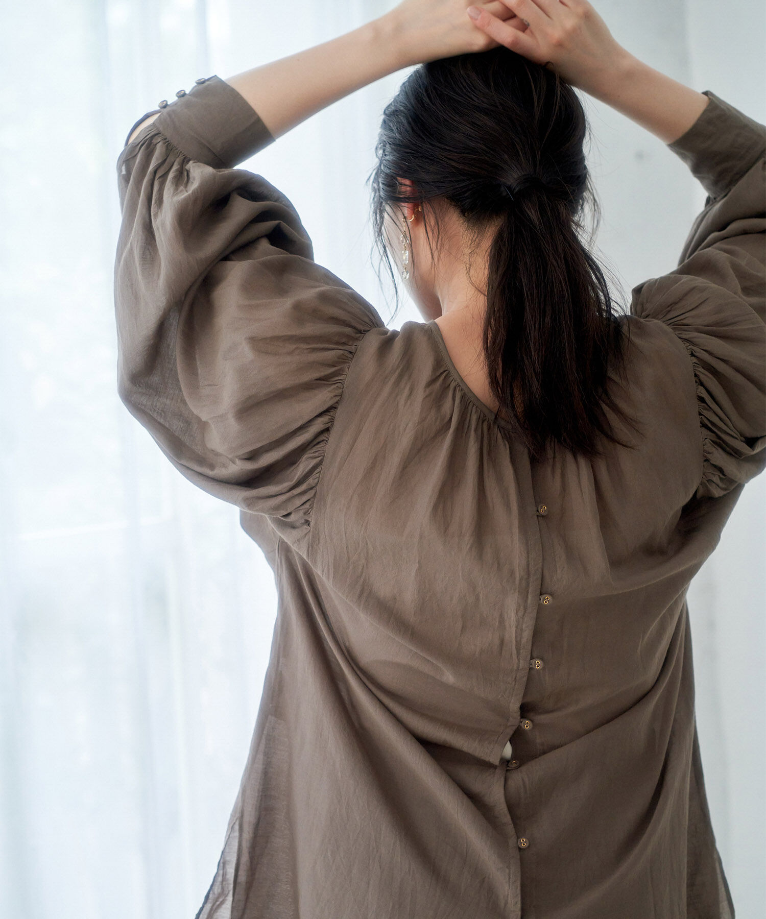 Rope&rsquo;Picnic「【emur】スクープパフブラウス」|シャツ・ブラウス|