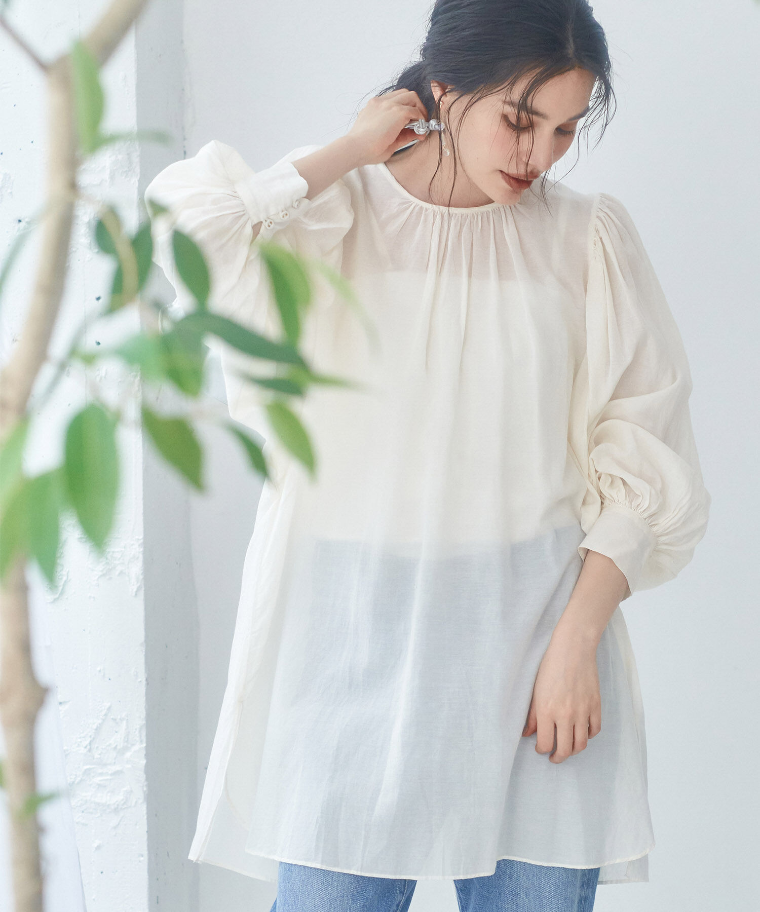 Rope&rsquo;Picnic「【emur】スクープパフブラウス」|シャツ・ブラウス|