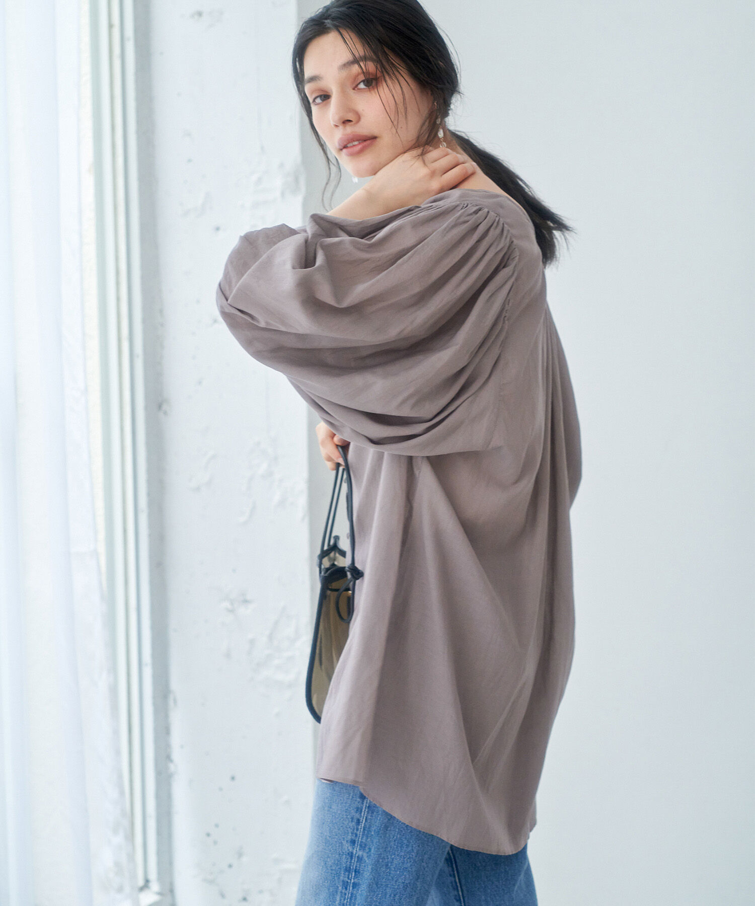 Rope&rsquo;Picnic「【emur】スクープパフブラウス」|シャツ・ブラウス|