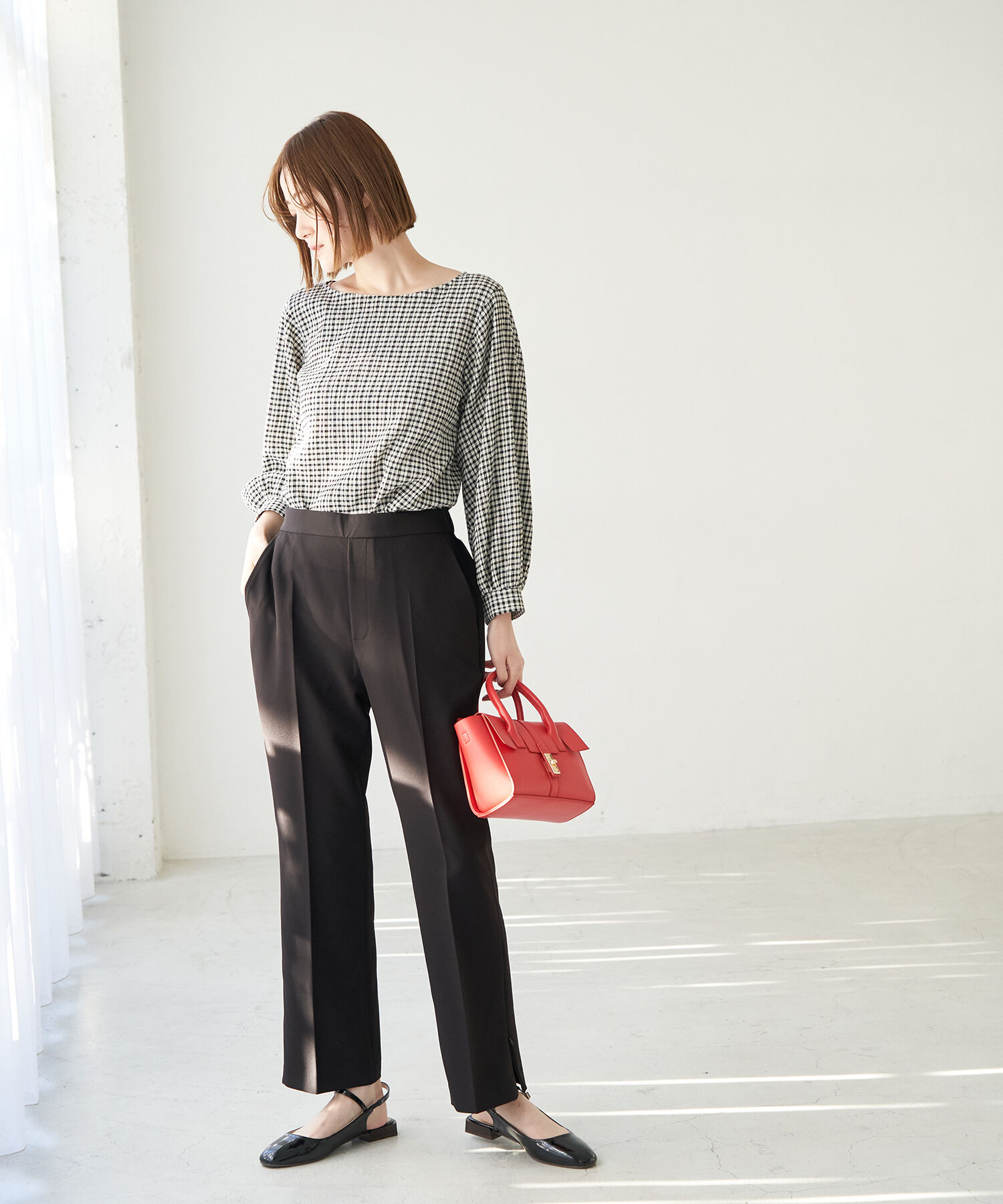 Rope&rsquo;Picnic「【ラク美】ファスナースリットカラーパンツ」|その他|