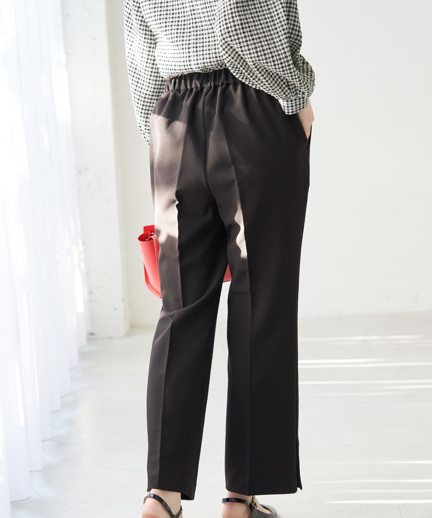 Rope&rsquo;Picnic「【ラク美】ファスナースリットカラーパンツ」|その他|