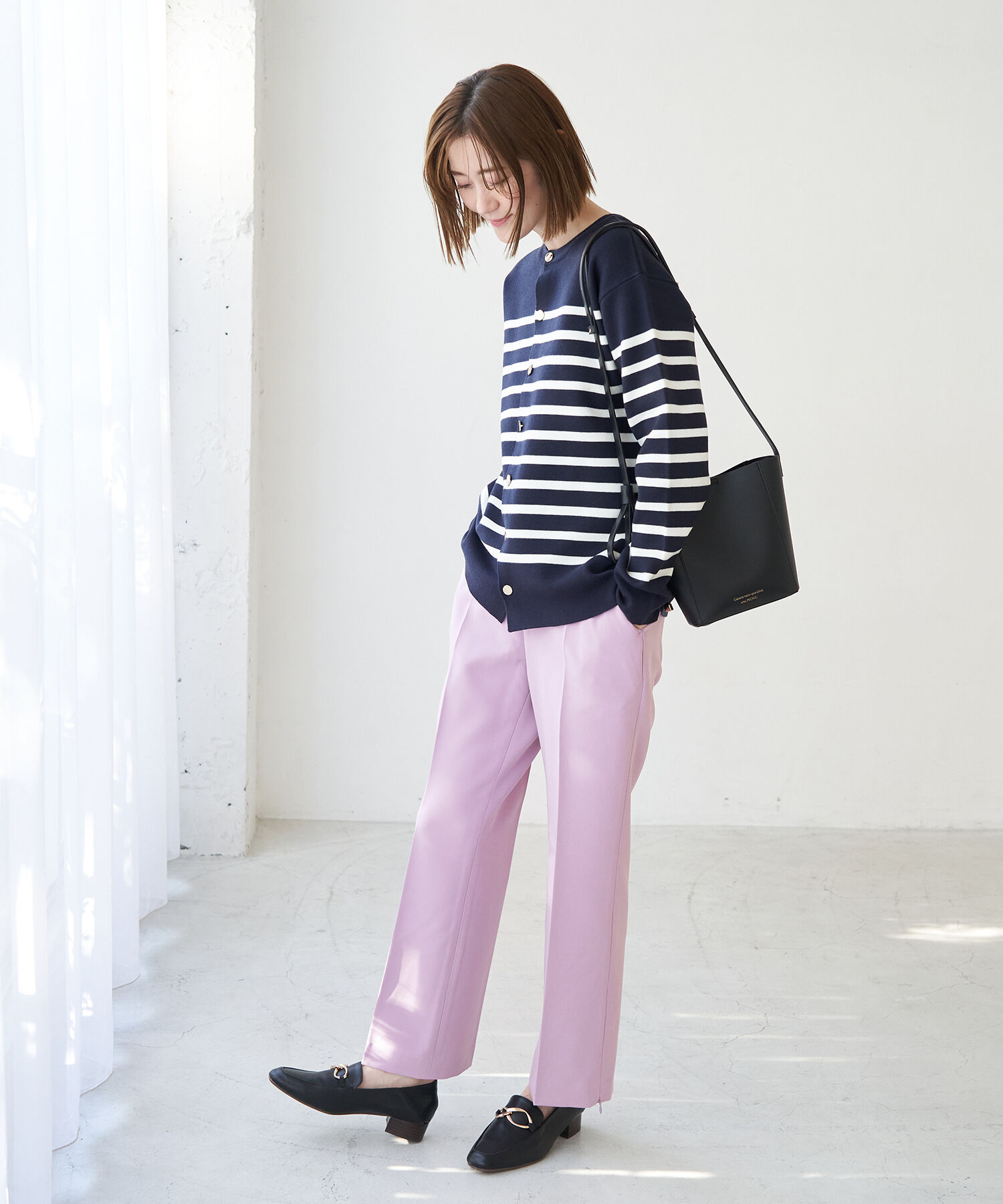 Rope&rsquo;Picnic「【ラク美】ファスナースリットカラーパンツ」|その他|