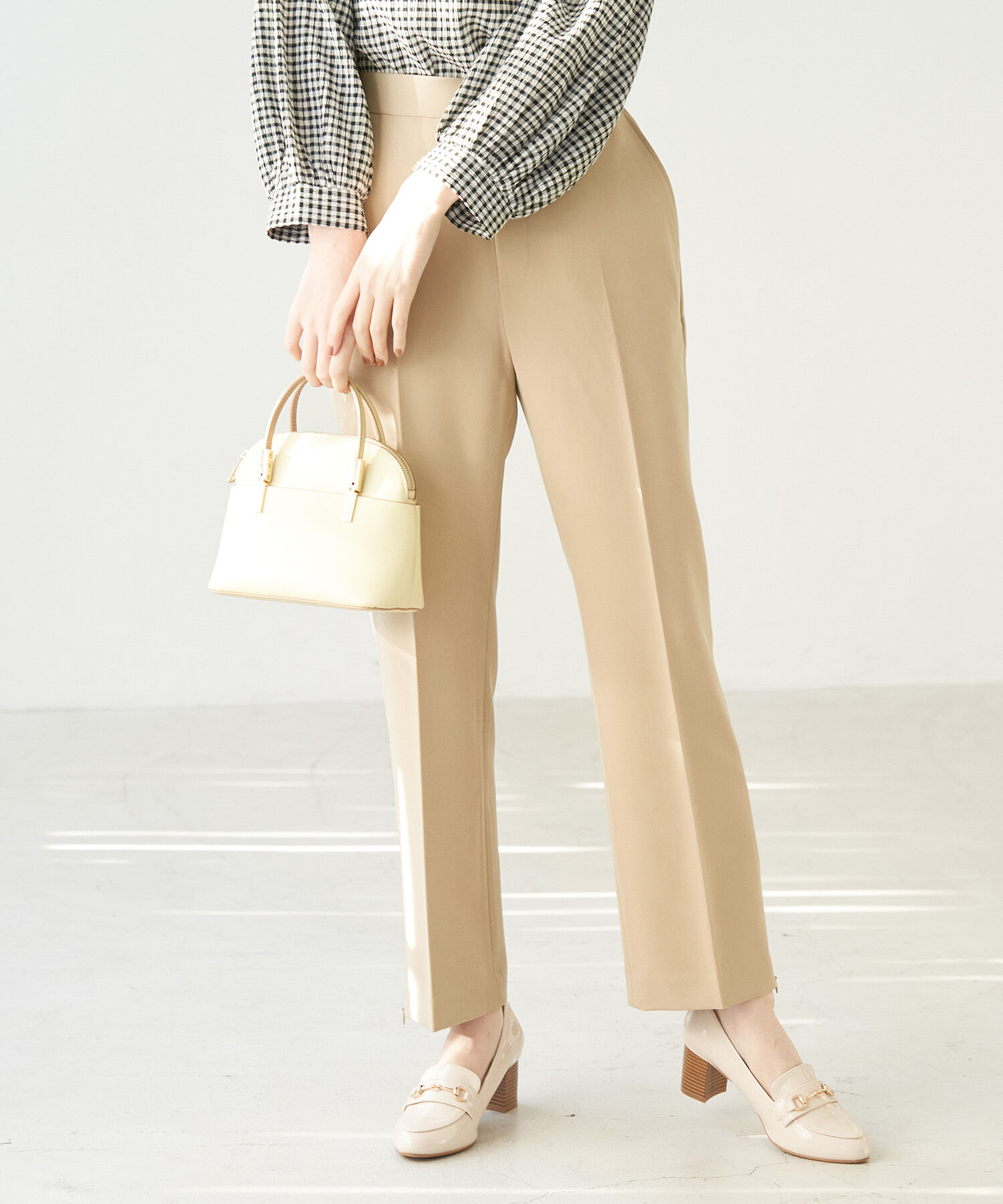 Rope&rsquo;Picnic「【ラク美】ファスナースリットカラーパンツ」|その他|