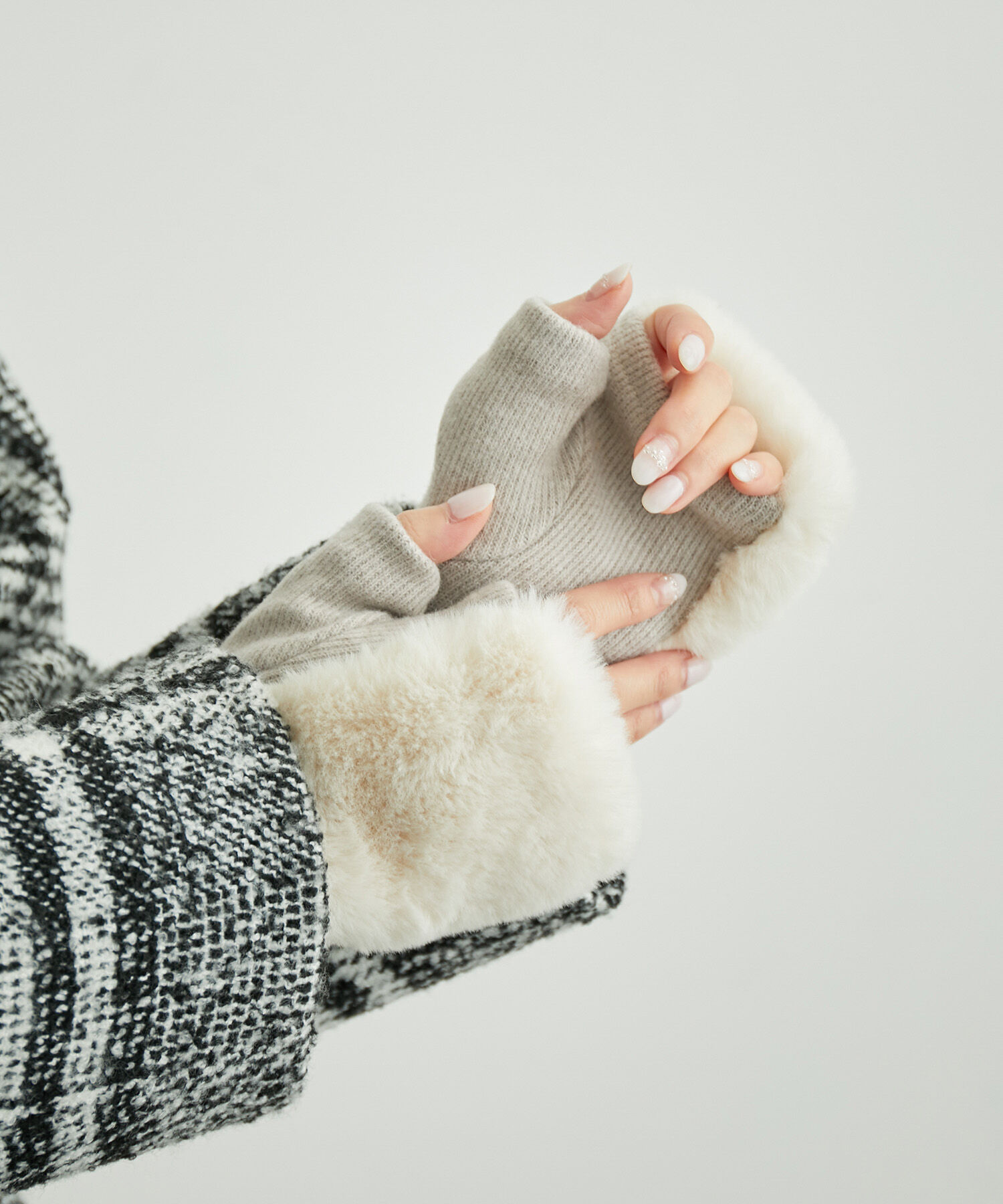 ROPE PICNIC PASSAGE「リサイクルフェイクファーフィンガーレスグローブ」|手袋|キナリ(16)