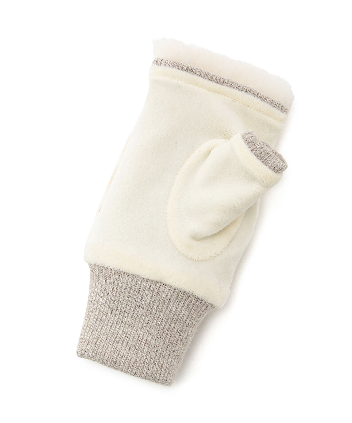 ROPE PICNIC PASSAGE「リサイクルフェイクファーフィンガーレスグローブ」|手袋|