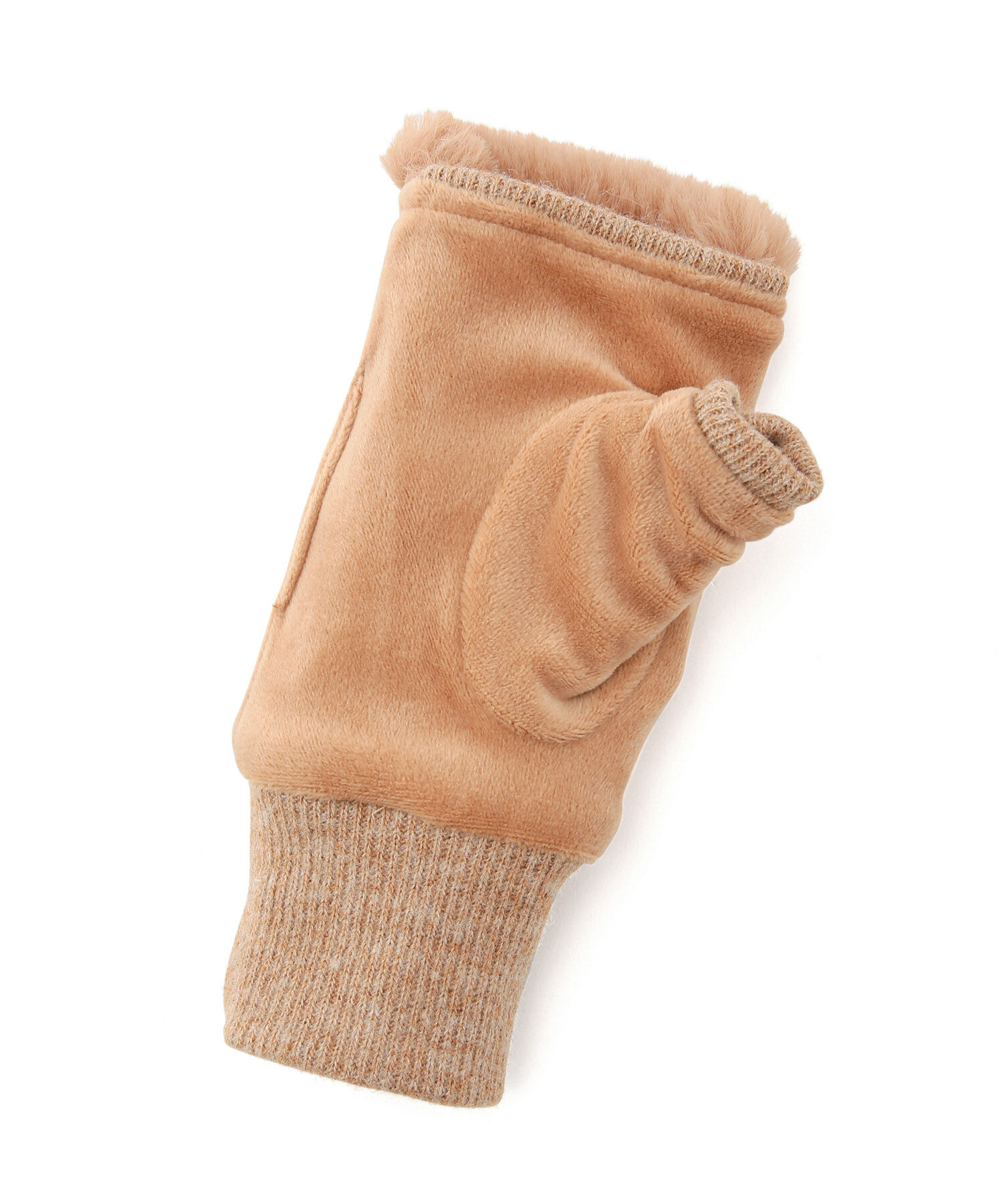 ROPE PICNIC PASSAGE「リサイクルフェイクファーフィンガーレスグローブ」|手袋|