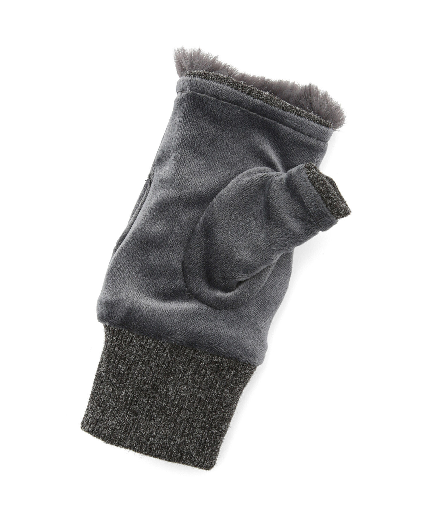 ROPE PICNIC PASSAGE「リサイクルフェイクファーフィンガーレスグローブ」|手袋|