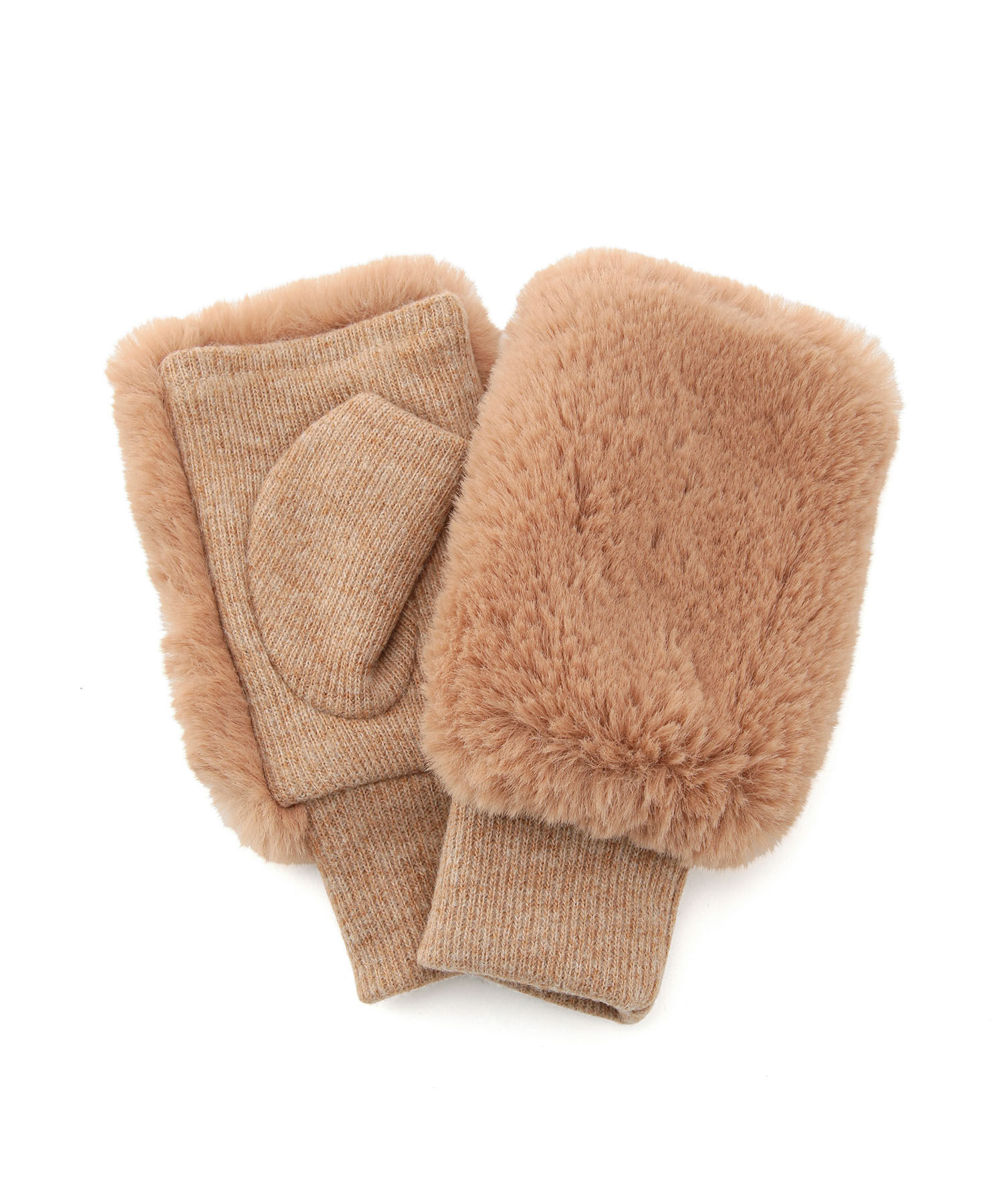 ROPE PICNIC PASSAGE「リサイクルフェイクファーフィンガーレスグローブ」|手袋|