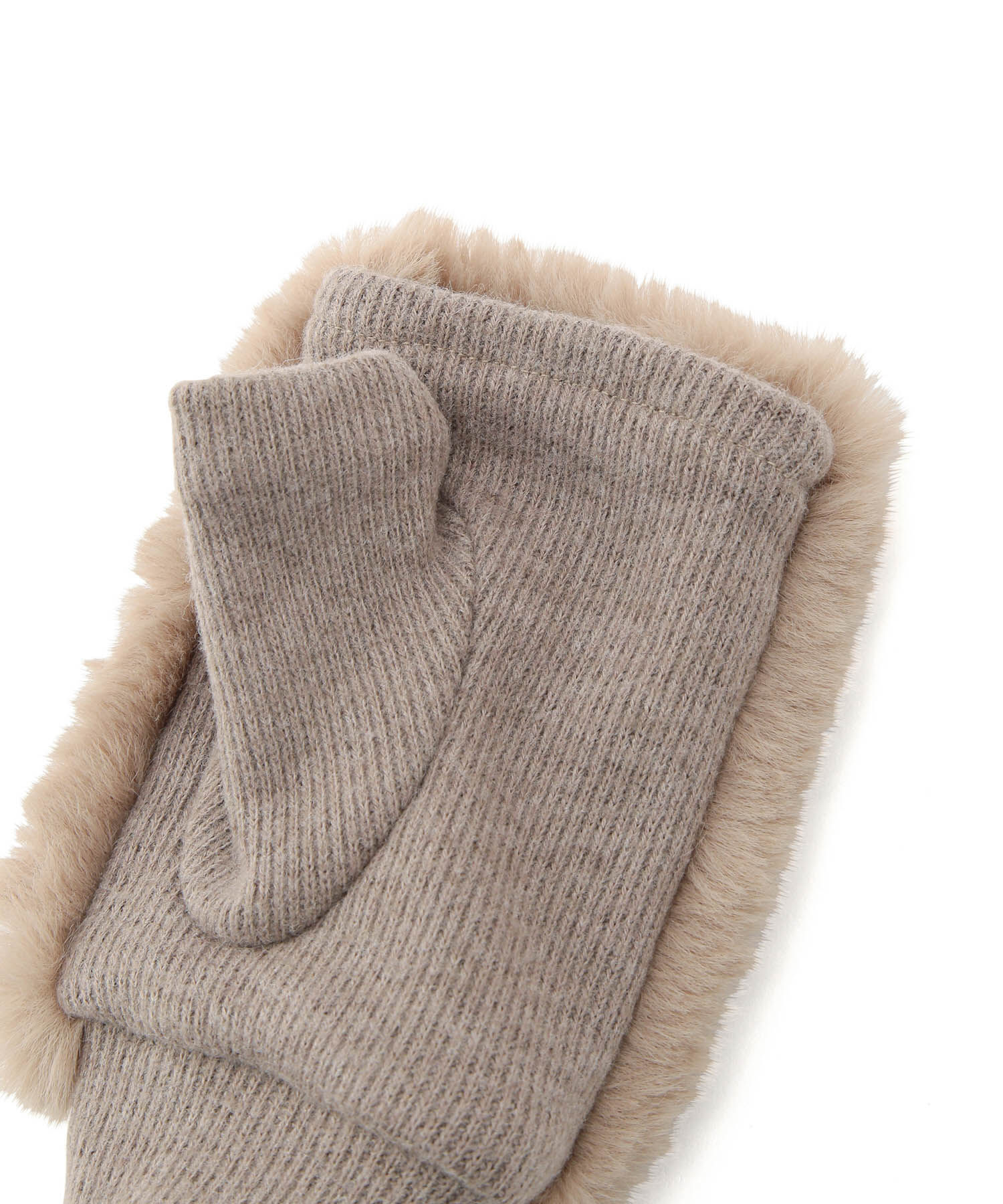 ROPE PICNIC PASSAGE「リサイクルフェイクファーフィンガーレスグローブ」|手袋|