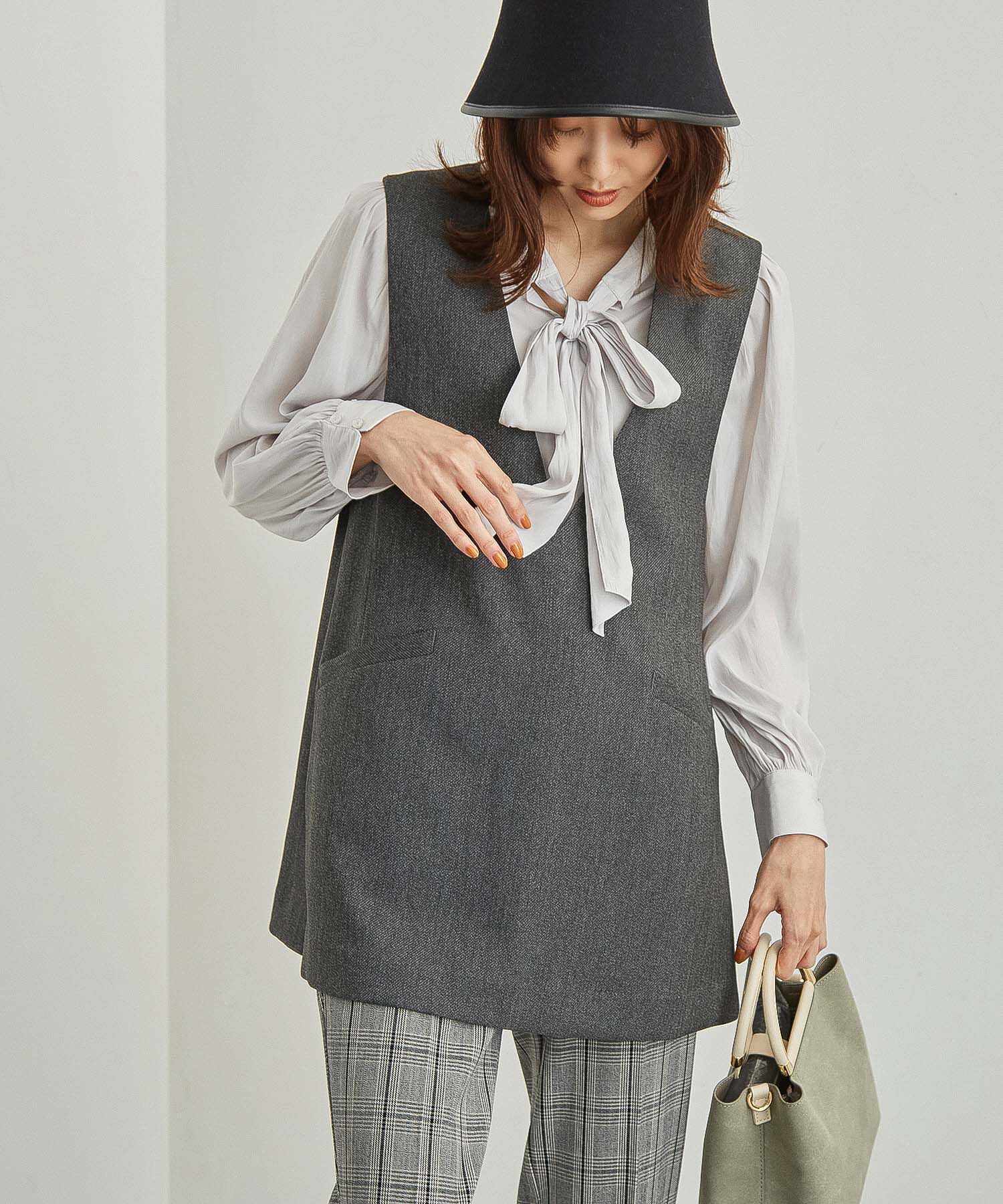 Rope&rsquo;Picnic「【CM着用商品】リボンブラウス/2WAY・洗濯機OK」|シャツ・ブラウス|