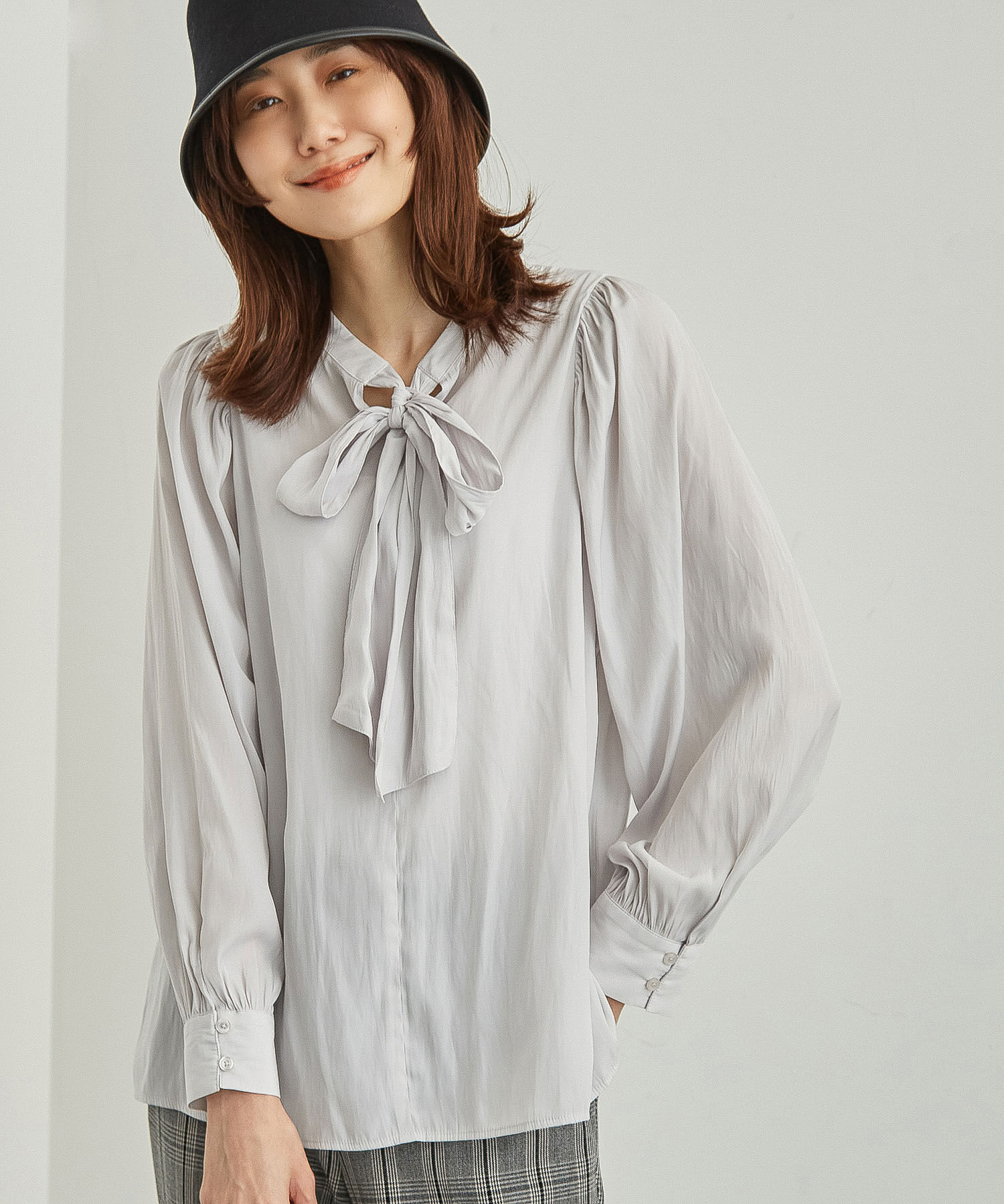 Rope&rsquo;Picnic「【CM着用商品】リボンブラウス/2WAY・洗濯機OK」|シャツ・ブラウス|