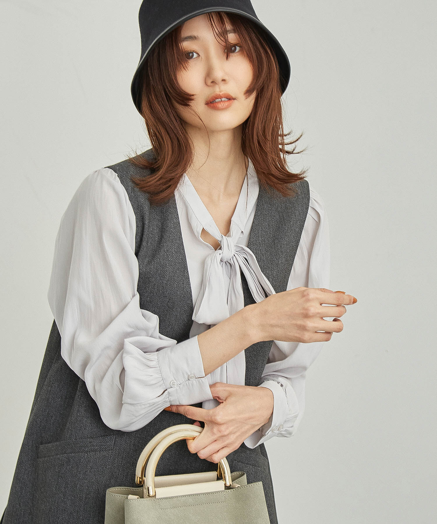 Rope&rsquo;Picnic「【CM着用商品】リボンブラウス/2WAY・洗濯機OK」|シャツ・ブラウス|