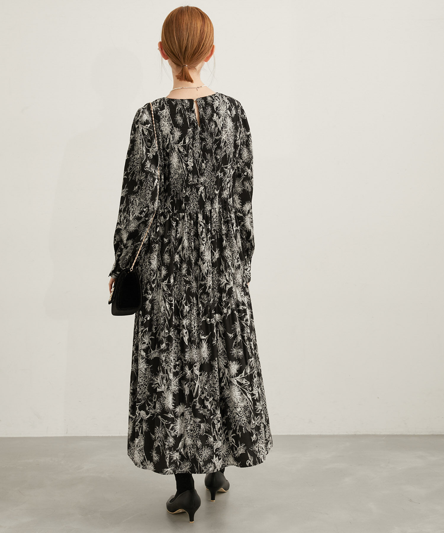 Rope&rsquo;Picnic「【emur/エミュール】プリーツフラワープリントワンピース」|ワンピース|