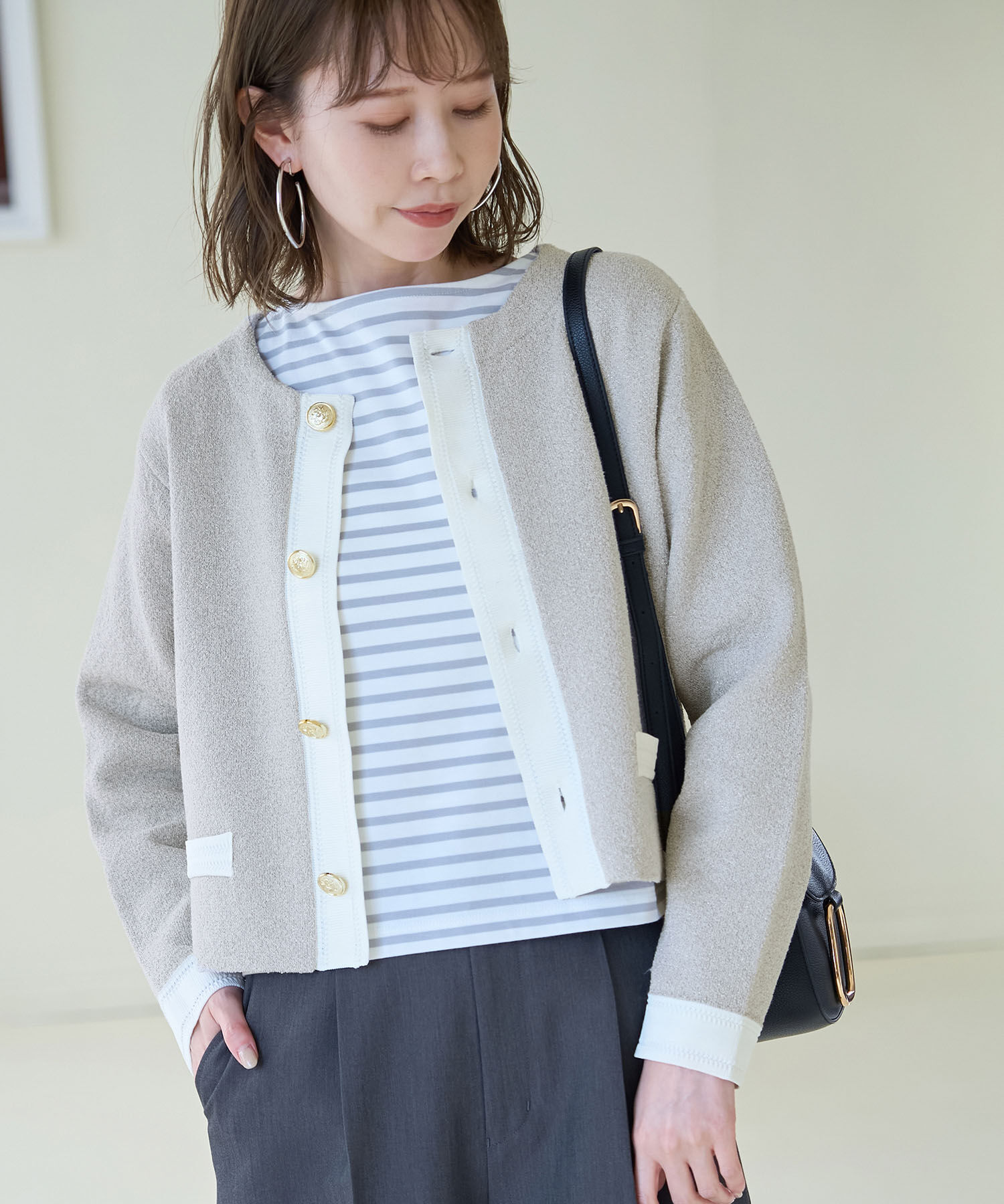 Rope&rsquo;Picnic「金ボタンニットカーディガン」|カーディガン|