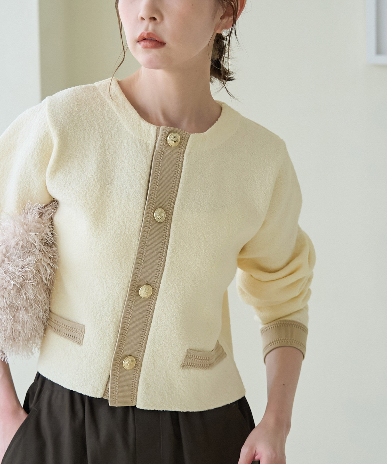 Rope&rsquo;Picnic「金ボタンニットカーディガン」|カーディガン|オフホワイト(15)