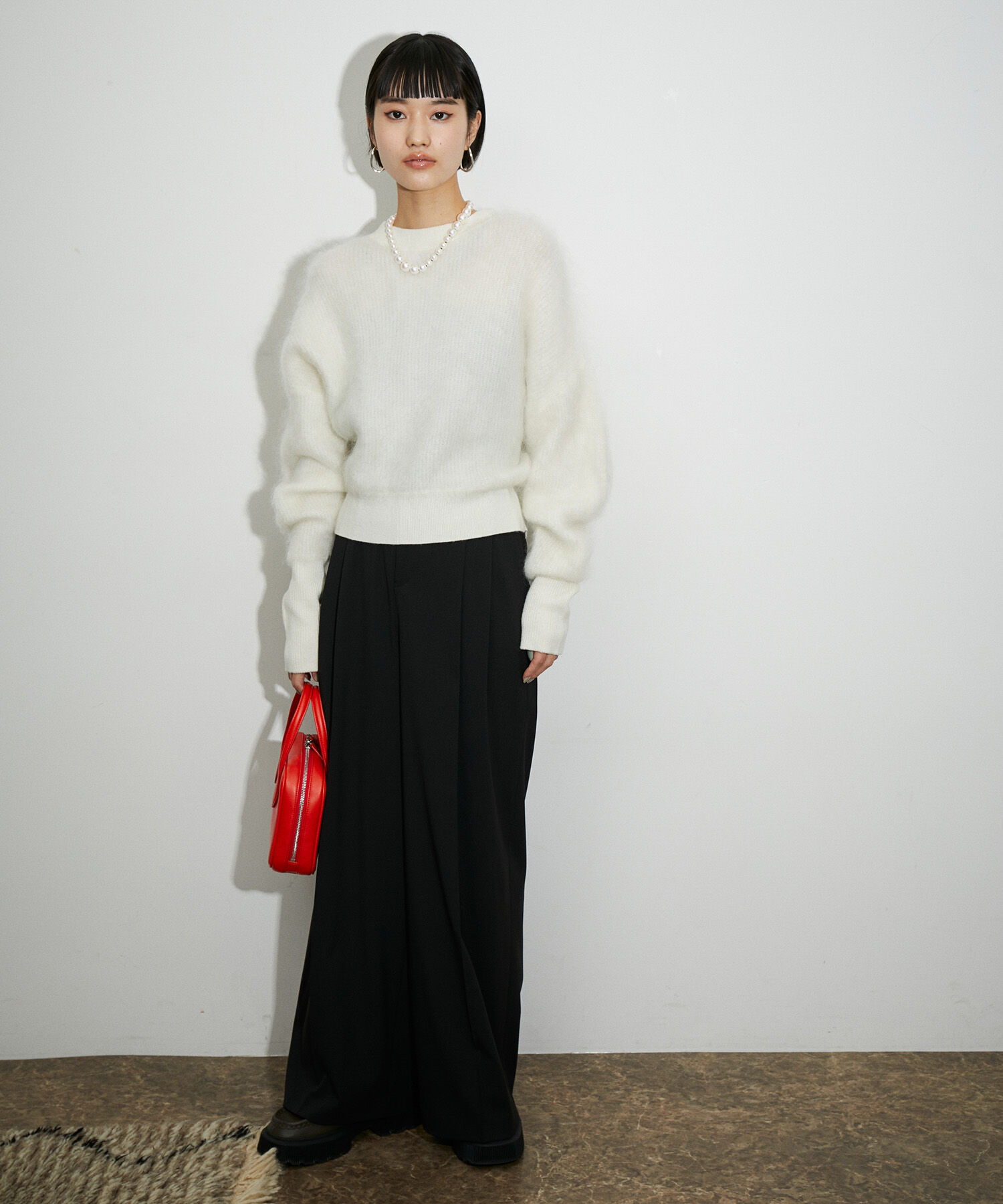 ADAM ET ROPE'「【サステナブル】2タックワイドスラックス」|スラックス|