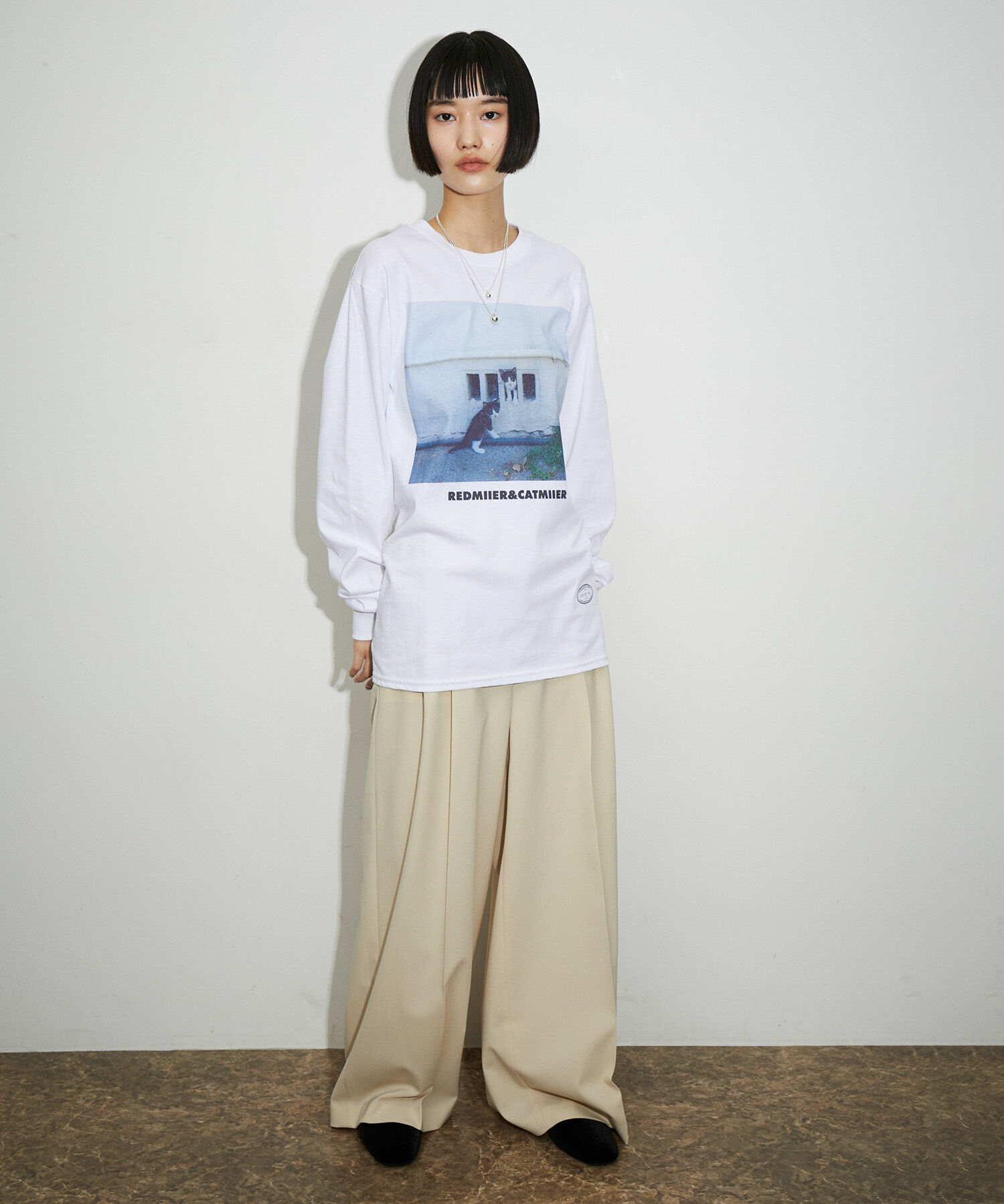 ADAM ET ROPE'「【サステナブル】2タックワイドスラックス」|スラックス|