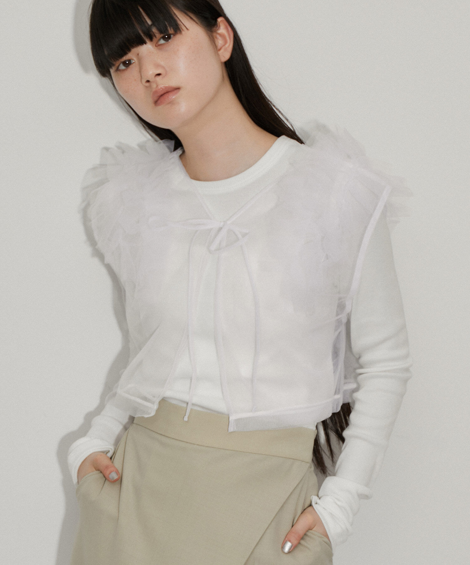 ADAM ET ROPE'「【サステナブル・SETアイテム】チュールロンTEE」|その他|