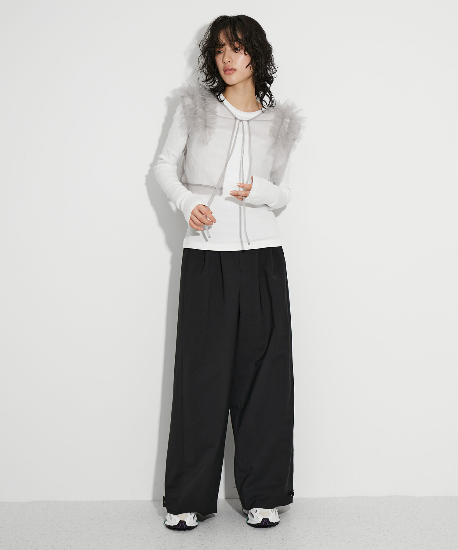 ADAM ET ROPE'「【サステナブル・SETアイテム】チュールロンTEE」|その他|