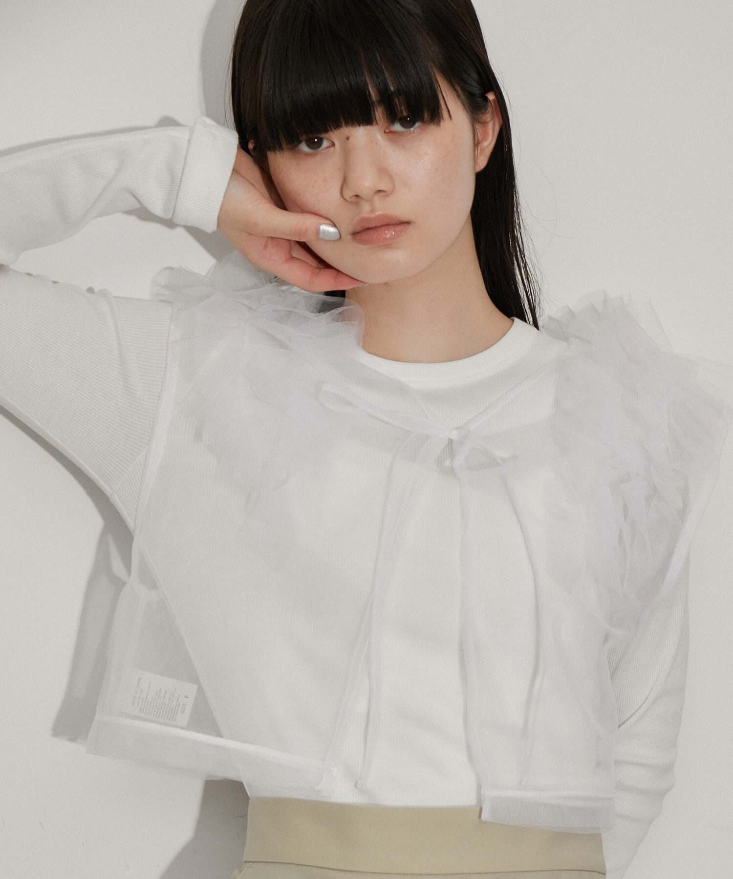 ADAM ET ROPE'「【サステナブル・SETアイテム】チュールロンTEE」|その他|ホワイト(10)