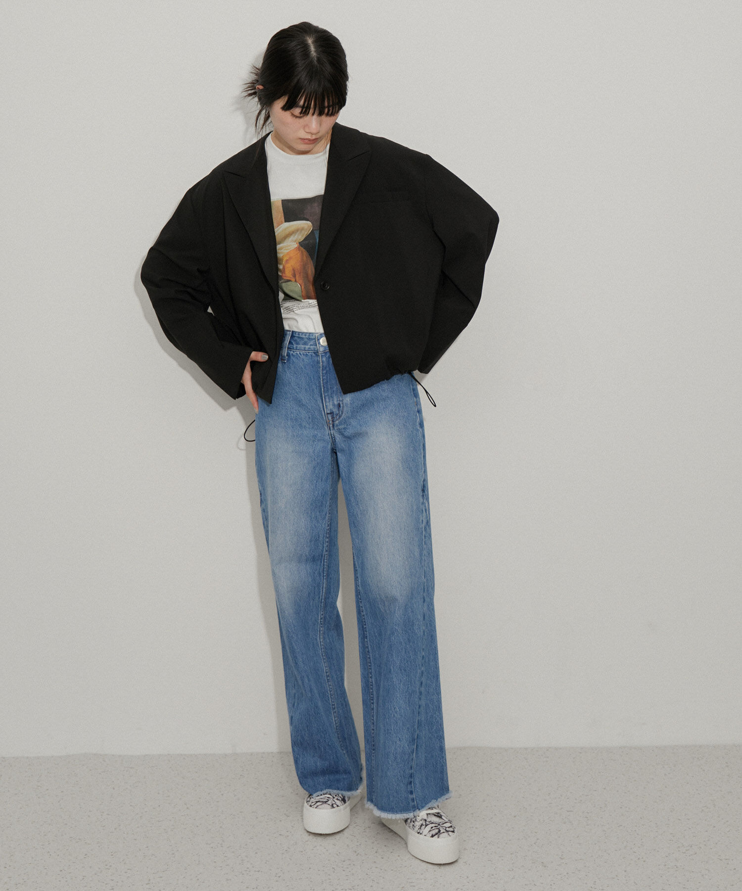 ADAM ET ROPE'「【サステナブル】ドライボイルシャケット」|テーラードジャケット|