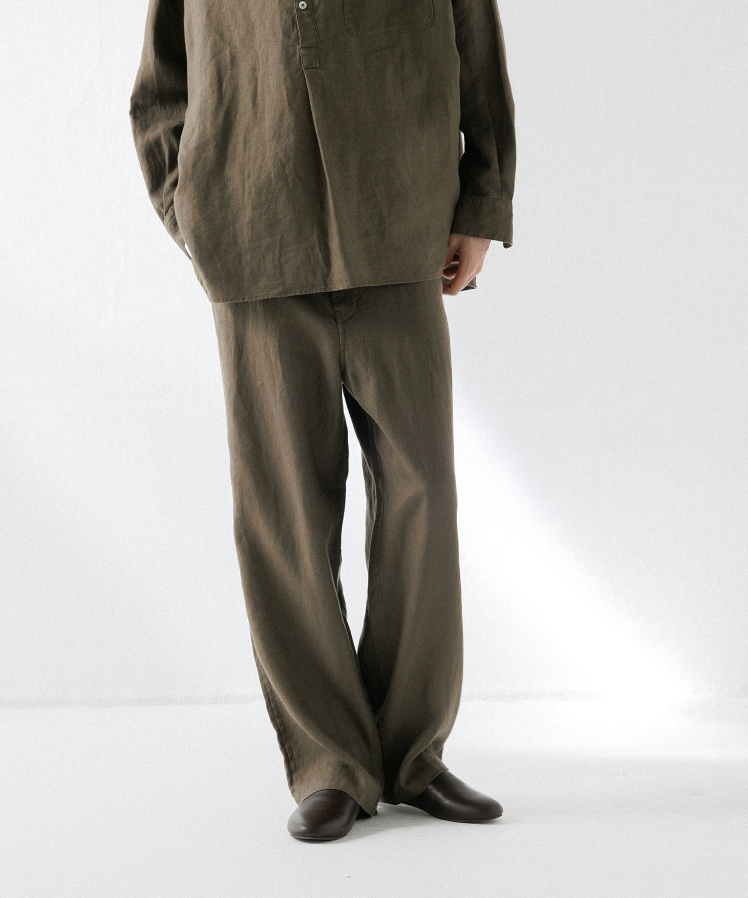ADAM ET ROPE'「リネン ワイドパンツ / ロングシーズン着用可能 / セットアップ対応」|スラックス|