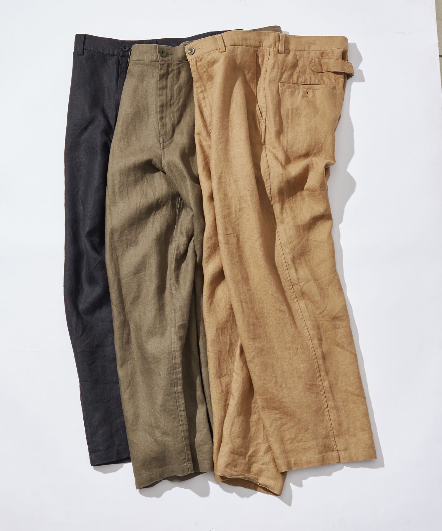 ADAM ET ROPE'「リネン ワイドパンツ / ロングシーズン着用可能 / セットアップ対応」|スラックス|