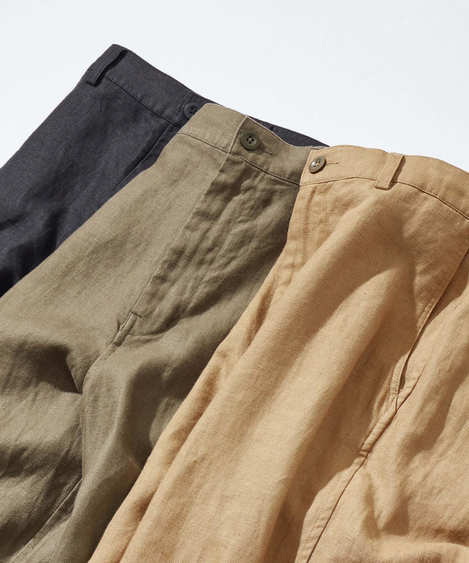 ADAM ET ROPE'「リネン ワイドパンツ / ロングシーズン着用可能 / セットアップ対応」|スラックス|