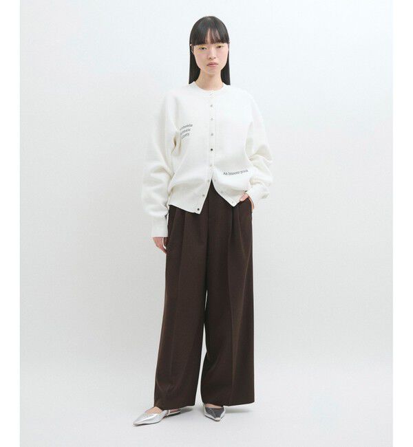 ADAM ET ROPE'「【防シワ】・【洗える】2タックワイドスラックス」|スラックス|