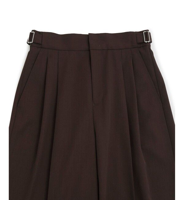 ADAM ET ROPE'「【防シワ】・【洗える】2タックワイドスラックス」|スラックス|