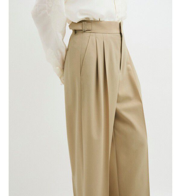 ADAM ET ROPE'「【防シワ】・【洗える】2タックワイドスラックス」|スラックス|