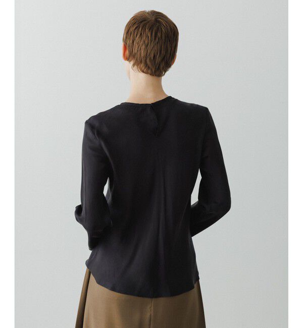 ADAM ET ROPE'「【EMOELLE】ウォッシャブルキュプラブラウス」|シャツ・ブラウス|