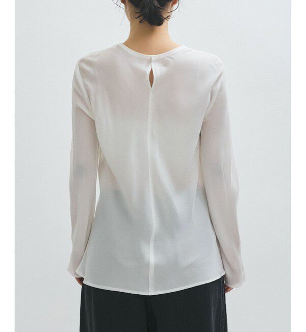 ADAM ET ROPE'「【EMOELLE】ウォッシャブルキュプラブラウス」|シャツ・ブラウス|