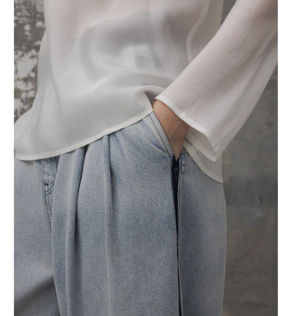 ADAM ET ROPE'「【EMOELLE】ウォッシャブルキュプラブラウス」|シャツ・ブラウス|