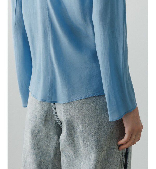 ADAM ET ROPE'「【EMOELLE】ウォッシャブルキュプラブラウス」|シャツ・ブラウス|