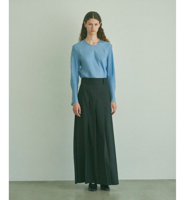 ADAM ET ROPE'「【EMOELLE】ウォッシャブルキュプラブラウス」|シャツ・ブラウス|