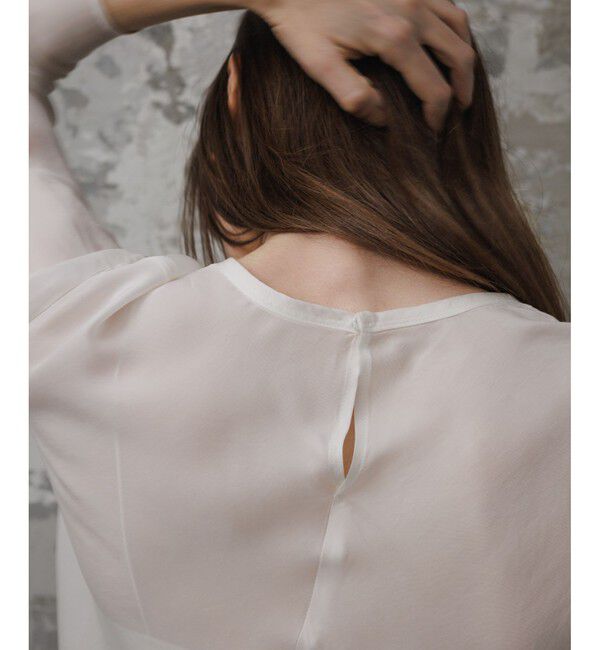 ADAM ET ROPE'「【EMOELLE】ウォッシャブルキュプラブラウス」|シャツ・ブラウス|