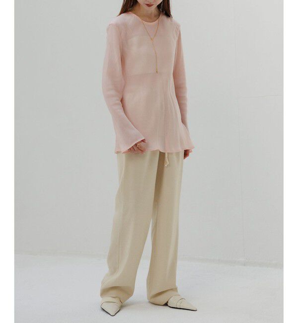 ADAM ET ROPE'「【EMOELLE】ウォッシャブルキュプラブラウス」|シャツ・ブラウス|