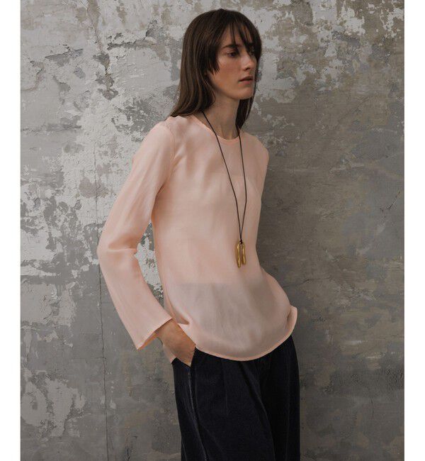 ADAM ET ROPE'「【EMOELLE】ウォッシャブルキュプラブラウス」|シャツ・ブラウス|