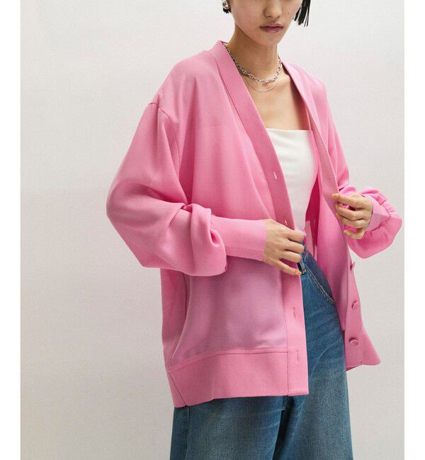 ADAM ET ROPE'「【接触冷感】ハイツイストボイルカーディガン」|カーディガン|