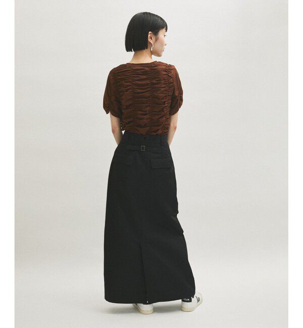 ADAM ET ROPE'「【サステナブル】・【撥水】バックベルトストレートスカート」|スカート|