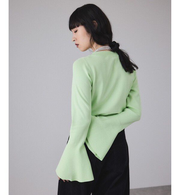 ADAM ET ROPE'「ボリュームカフスプルオーバー」|ニット・セーター|キミドリ(34)