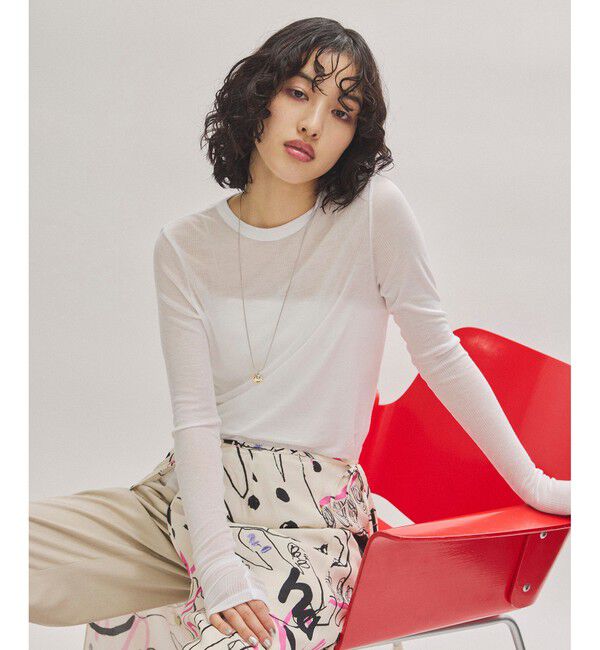 ADAM ET ROPE'「テンセルテレコリブロンT」|Tシャツ・カットソー|