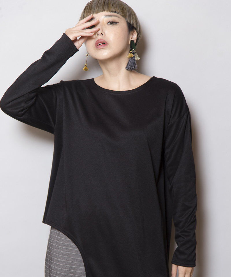  「アシンメトリーヘムプルオーバー」|Tシャツ・カットソー|