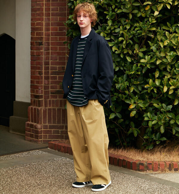 GYMPHLEX「Gymphlex | 2プリーツストレートパンツ MEN」|チノ|