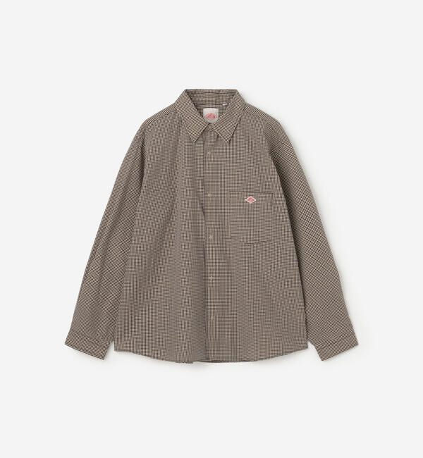 DANTON「DANTON | プランサーボタン 長袖シャツ PLAID WOMEN」|シャツ・ブラウス|