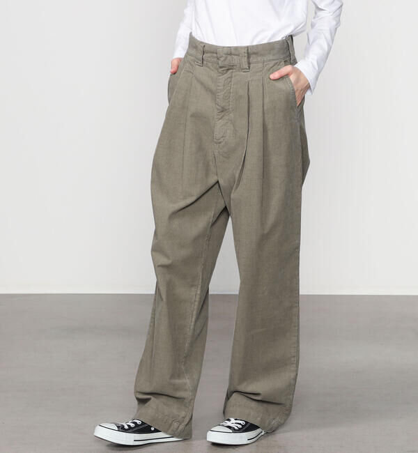 「THE SHINZONE | 〈別注〉TOMBOY PANTS CORDUROY WOMEN」|チノ|GREIGE