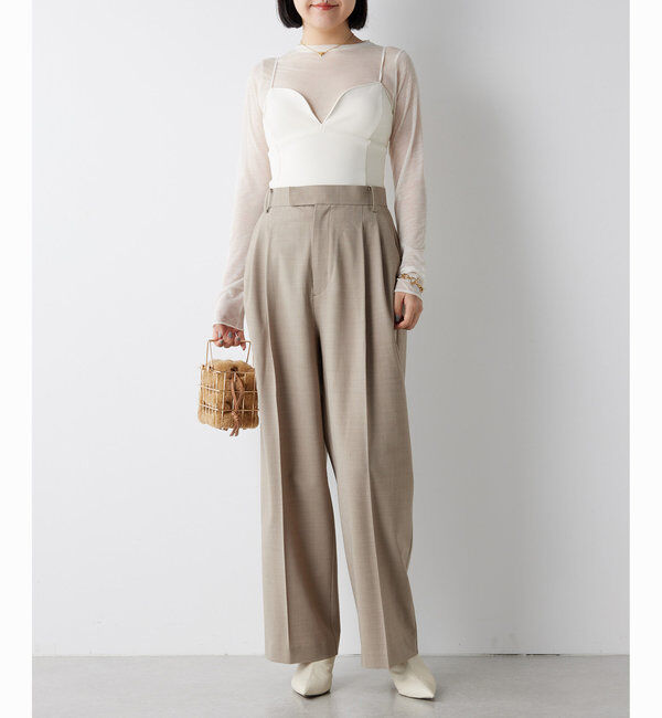  「ウールタックパンツ」|チノ|